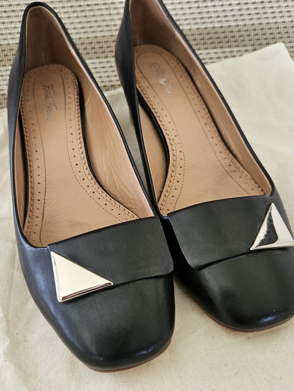 BROOKS BROTHERS BLACK LEATHER SHOES, Womens Womens Black Leather Heels